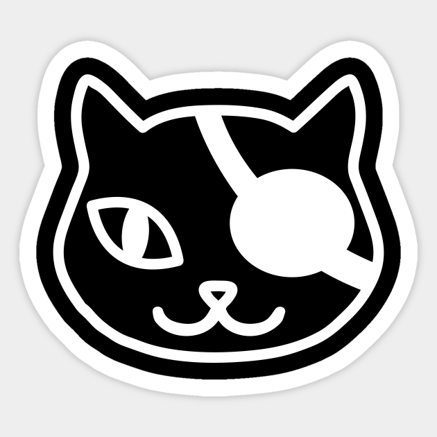 Pirate Cat Eye Patch Pirate Cat Sticker TeePublic